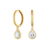 Rain Drop Hoop Earrings