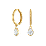 Rain Drop Hoop Earrings