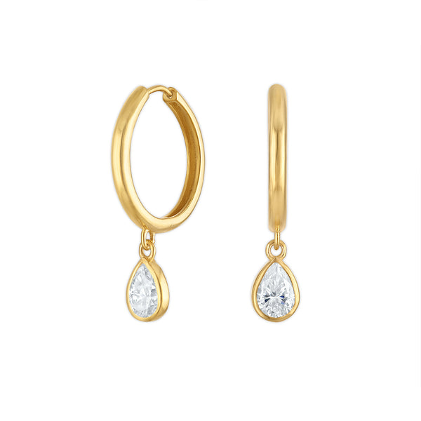 Rain Drop Hoop Earrings